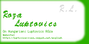 roza luptovics business card